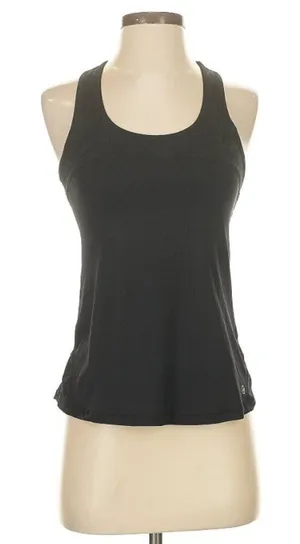 American Eagle Women's Athletic Tank Top Black Racerback‎ Lace Cut Out Stretch thumbnail 1