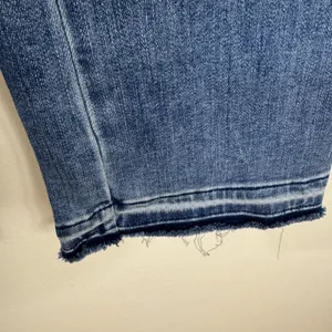 Judy Blue‎ Jeans Juniors 3/26 Blue High Rise Slim Boot Raw Hem Stretch Denim thumbnail 4