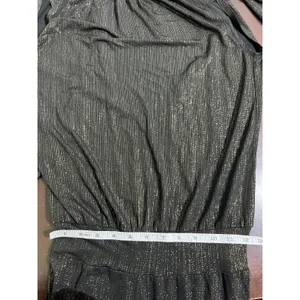 Veronica M Black‎ Gold Lurex Sparkle Mock Neck Backless Draped Cocktail Dress XS thumbnail 7