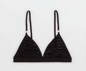 NWT Aerie Velvet Stripe Triangle Bralette thumbnail 3