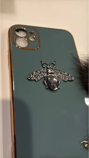 Iphone 11 (6.1) case green color with bombom thumbnail 4