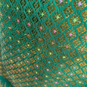 Origami Dress Formal Green Gold Mermaidcore Pointed Neckline‎ Sleeveless Women thumbnail 10