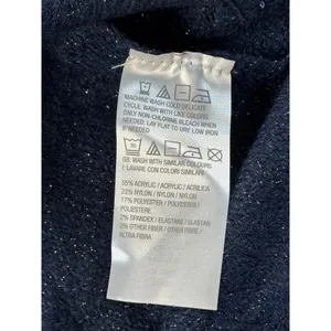 Denim & Co Navy Blue Sequin Shimmer‎ V-Neck Knit Sweater Womens M NWT A670650 thumbnail 7