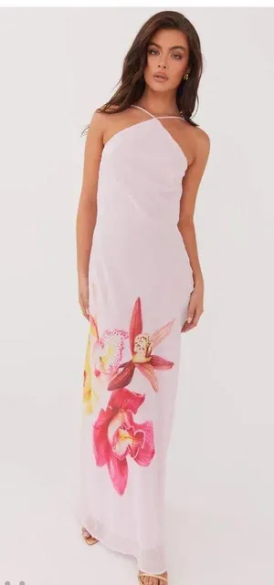 NET Peppermayo Blossom Hearts Maxi Dress - Pink Peony thumbnail 1