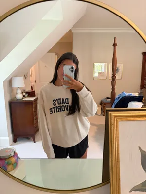 Favorite Daughter Dad's Favorite Sweatshirt in heather oatmeal thumbnail 2