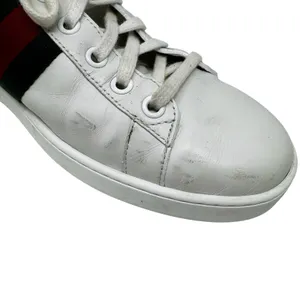 Gucci Ace Bee Sneakers White Leather Low Top EU 41 thumbnail 4