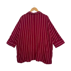 New Belle Isle Torrid Tunic Top Womens Large Red Striped Gauze Cotton Beach Boho thumbnail 2