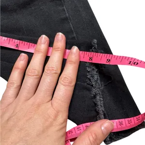 🖤 LEVI’S Mile High‎ Super Skinny Black Denim Cutoff Shorts Sz 26 🖤 thumbnail 5