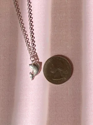 Handmade fully stainless steel koi fish simple necklace🌀🐟 thumbnail 6