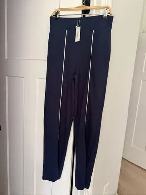 Spanx‎ airpique timeless navy blue straight track pants new NWT thumbnail 2