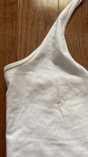 Brandy Melville John Galt White Alexis Halter Cropped Top thumbnail 4