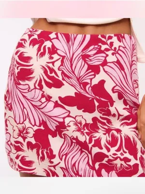 Abercrombie Curve Love Linen Blend Skort thumbnail 2