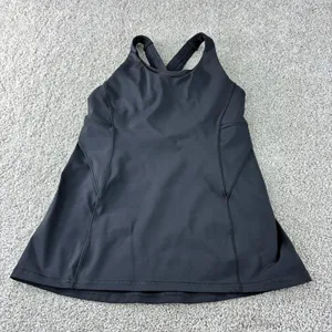 Lululemon Black Workout Active Athletic Cross Back Tank Top Athelisure‎ Gorepore thumbnail 1