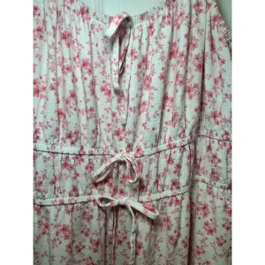 AND NOW THIS Floral Maxi Dress Sundress Sleeveless Pink White XL‎ Cottagecore thumbnail 3