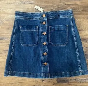 Madewell Button Front Denim Skirt thumbnail 1