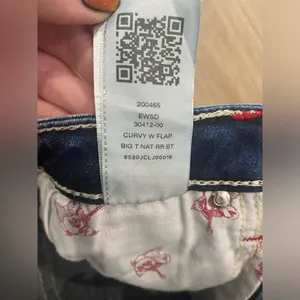 True Religion Skinny Jeans Curvy with Flap Big T Nat 30 thumbnail 5