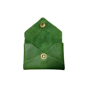 KMM & Company Green Leather Small Envelope Wallet thumbnail 3