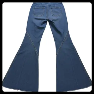 Sofia Jeans Melisa Pull-On Super Flare Women 8 Blue Seamed Raw Hem Denim thumbnail 8
