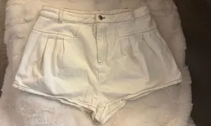 Day + Moon White Denim Shorts Size M thumbnail 1