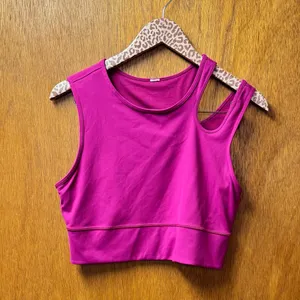 Lululemon Mastered Motion Cropped Cutout Tank Top Magenta Purple MGPR 12 thumbnail 11
