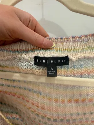 Blue Blush Cropped Sweater thumbnail 3