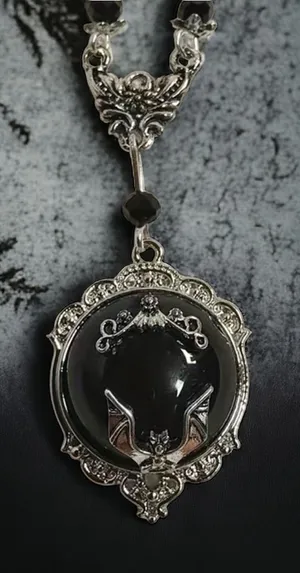 Gothic Bat Silver Plated‎ Pendant Necklace Faux Fashion Jewelry thumbnail 1