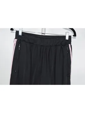 Adidas Track Pants SZ XL Black Pink Stripe Athletic Straight Leg Joggers thumbnail 4