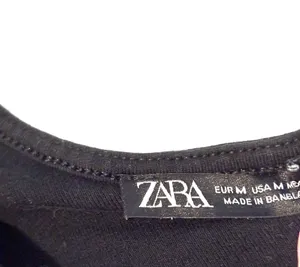 ZARA Crop Top Black thumbnail 2