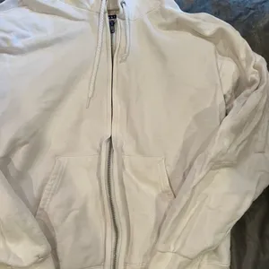 White Zip-Up Hoodie thumbnail 2