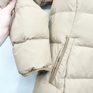 Lauren Ralph Lauren Womens Tan Down Fill Faux‎ Fur Hood Puffer Parka Coat Size L thumbnail 3