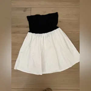 NEW Strapless 100% Cotton Mini Poof Dress M thumbnail 3