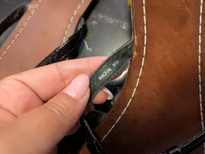 Coach Rachal Black Patent Leather Thong Sandals Size 9½ thumbnail 3