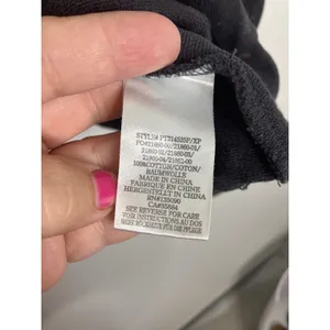 Peloton Sweatshirt Womens XL Black Excellent Distressed Rose Gold Logo Cropped thumbnail 4