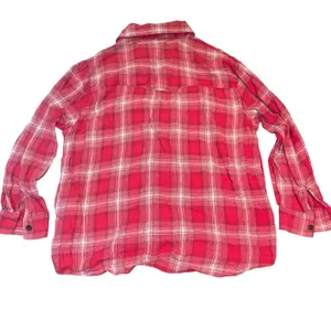 Wild Fable Women Red Plaid Flannel Shirt Button Up Long Sleeve Western Shacket M thumbnail 4