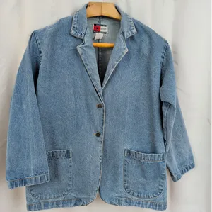 Vintage Cotton Denim Ladies' Blazer thumbnail 1