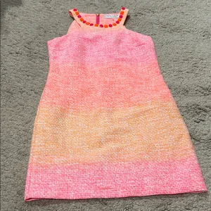 Trina Turk Aptos 2 Pink Orange Halter Shift Dress size 0 worn once thumbnail 2