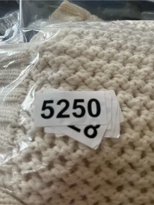 Offline by Aerie Cream Open Knit Cropped V Neck Sweater Small Chunky Coastal thumbnail 7