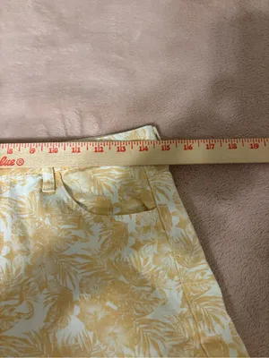 Polagram Tropical Print Wide Leg Pants Yellow White Large thumbnail 4