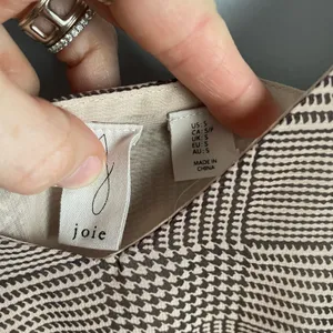 Joie Brown Brown Plaid Pleated‎ Midi Dress size Small Geometric Preppy Academia thumbnail 2