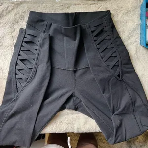 Lululemon Women's High Rise Black Leggings Ribbon Lattice Mesh Size 6 thumbnail 6