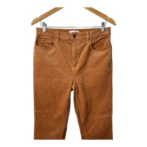LOFT Corduroy Pants High Waist Golden Tan Brown‎ Comfort Women Size Large thumbnail 3