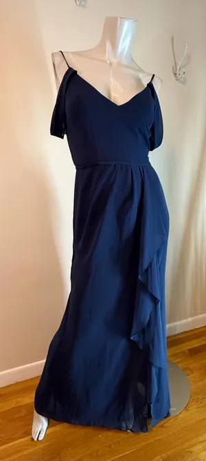 Celebrate DB Studio Off The Shoulder MOB Prom Homecoming Navy Blue Size 2 NWT thumbnail 1