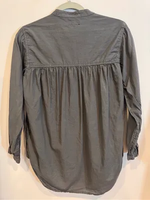 Mother The Airy High Low Shirt Dark Shadow Button Down thumbnail 5