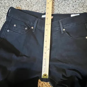 Levis 505 Straight‎ Leg Jeans Womens 28 Black Stretch Mid Rise Denim Pants thumbnail 5