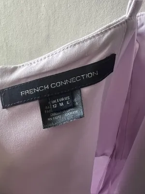 French Connection Women's Whisper Light Ruffle Lavender Frost Dress Size 8 thumbnail 9
