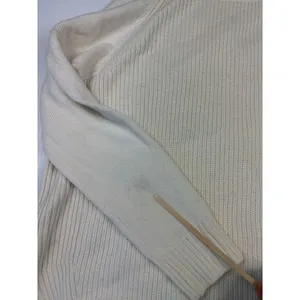 Athleta‎ Cream Ribbed Turtleneck Sweater Curved Hem Cozy Knit Medium M thumbnail 6