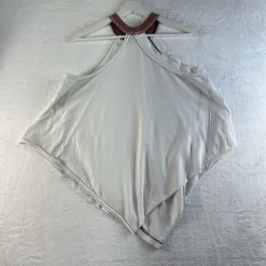 We The Free People Small Twin Peaks Tank Top White Anthropologie‎ Raw Edge Relax thumbnail 11