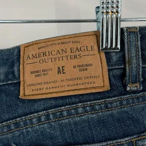 Vintage Y2K American Eagle Outfitters Women's Bootcut Jeans Blue Denim‎ Size 4 thumbnail 7