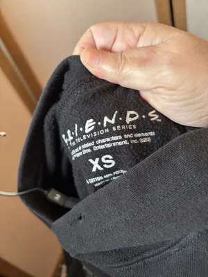 FRIENDS Black Pullover Sweatshirt with White Logo Print XS thumbnail 4