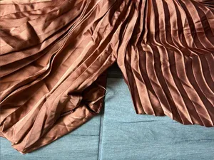 Abercrombie & Fitch Copper One-Shoulder Pleated Maxi Dress thumbnail 4